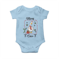 Merry F Caw F Duck Sarcastic Joke Gift Baby Onesie Funny Christmas Gift - Wonder Print Shop