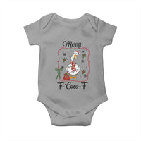 Merry F Caw F Duck Sarcastic Joke Gift Baby Onesie Funny Christmas Gift - Wonder Print Shop