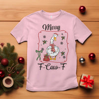 Merry F Caw F Duck Sarcastic Joke Gift T Shirt Funny Christmas Gift - Wonder Print Shop