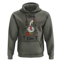Merry F Caw F Duck Sarcastic Joke Gift Hoodie Funny Christmas Gift - Wonder Print Shop
