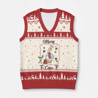 Merry F Caw F Duck Sarcastic Joke Gift V-Neck Knit Sweater Vest Funny Xmas Gift - Wonder Print Shop