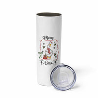 Merry F Caw F Duck Sarcastic Joke Gift Skinny Tumbler Funny Christmas Gift - Wonder Print Shop
