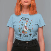 Merry F Caw F Duck Sarcastic Joke Gift T Shirt For Women Funny Christmas Gift - Wonder Print Shop