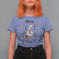 Merry F Caw F Duck Sarcastic Joke Gift T Shirt For Women Funny Christmas Gift - Wonder Print Shop