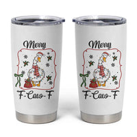 Merry F Caw F Duck Sarcastic Joke Gift Tumbler Cup Funny Christmas Gift - Wonder Print Shop