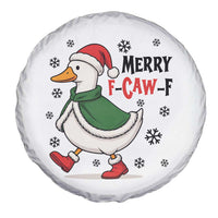 Merry F Caw F Duck Lover Spare Tire Cover Funny Christmas Gift - Wonder Print Shop