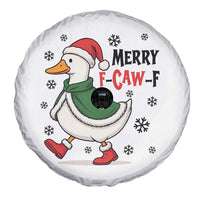 Merry F Caw F Duck Lover Spare Tire Cover Funny Christmas Gift - Wonder Print Shop