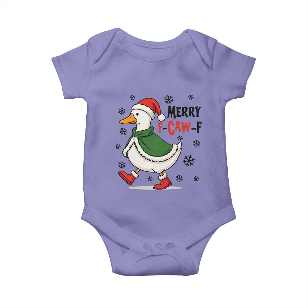 Merry F Caw F Duck Lover Baby Onesie Funny Christmas Gift - Wonder Print Shop