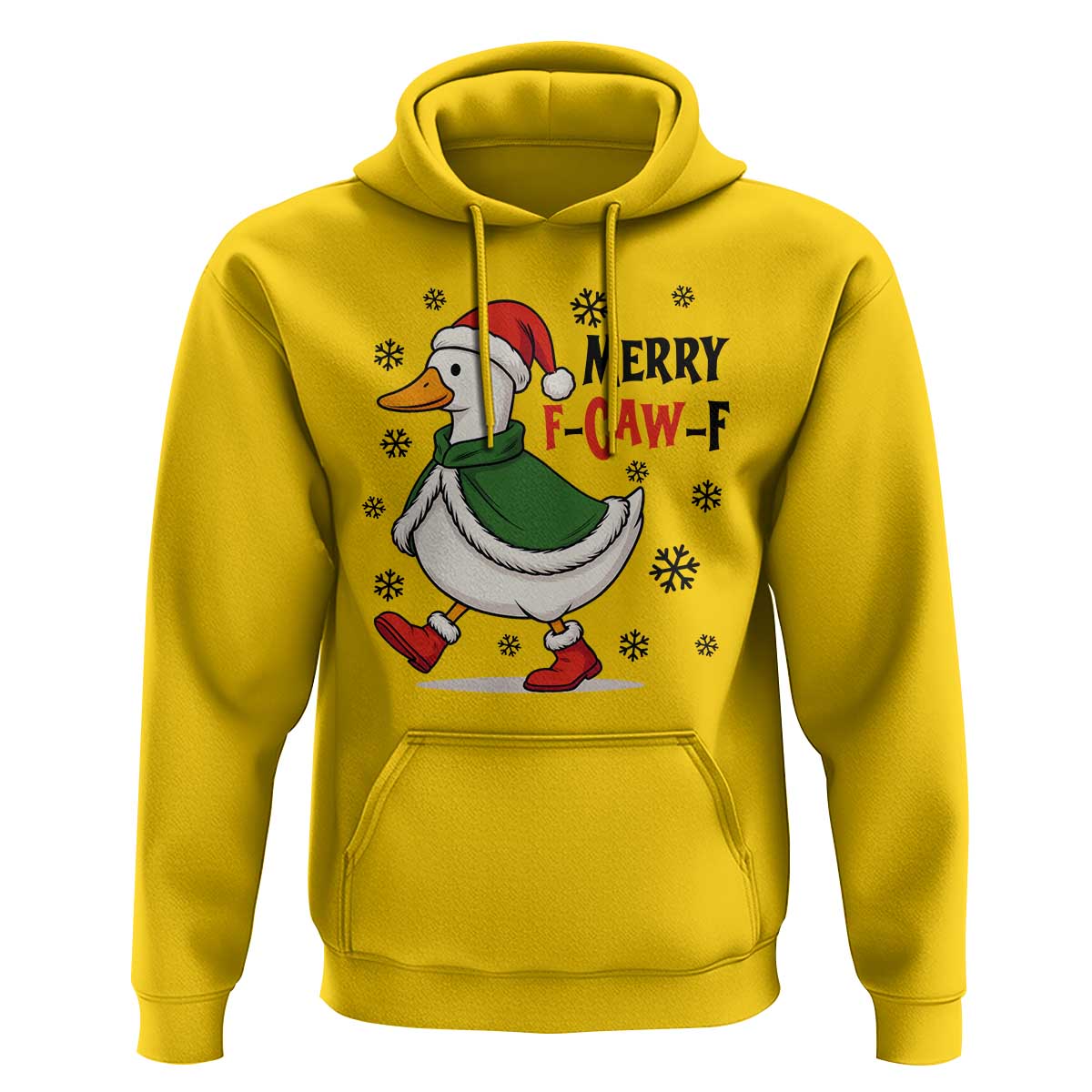 Merry F Caw F Duck Lover Hoodie Funny Christmas Gift - Wonder Print Shop
