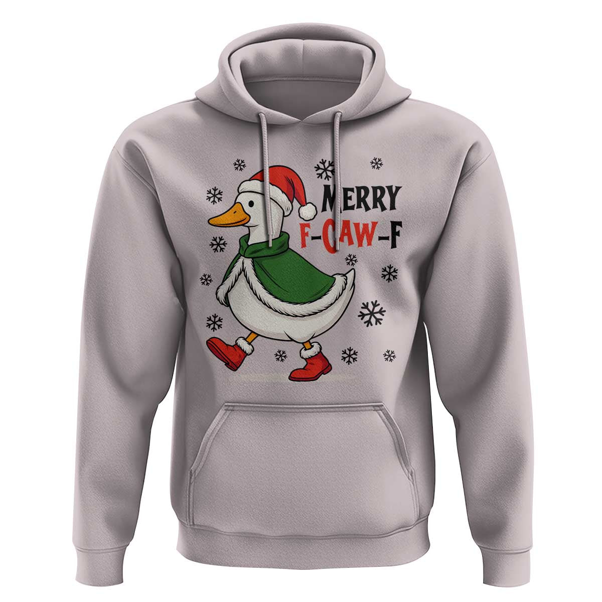 Merry F Caw F Duck Lover Hoodie Funny Christmas Gift - Wonder Print Shop
