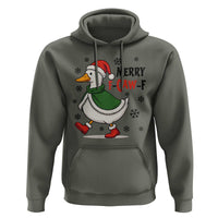 Merry F Caw F Duck Lover Hoodie Funny Christmas Gift - Wonder Print Shop