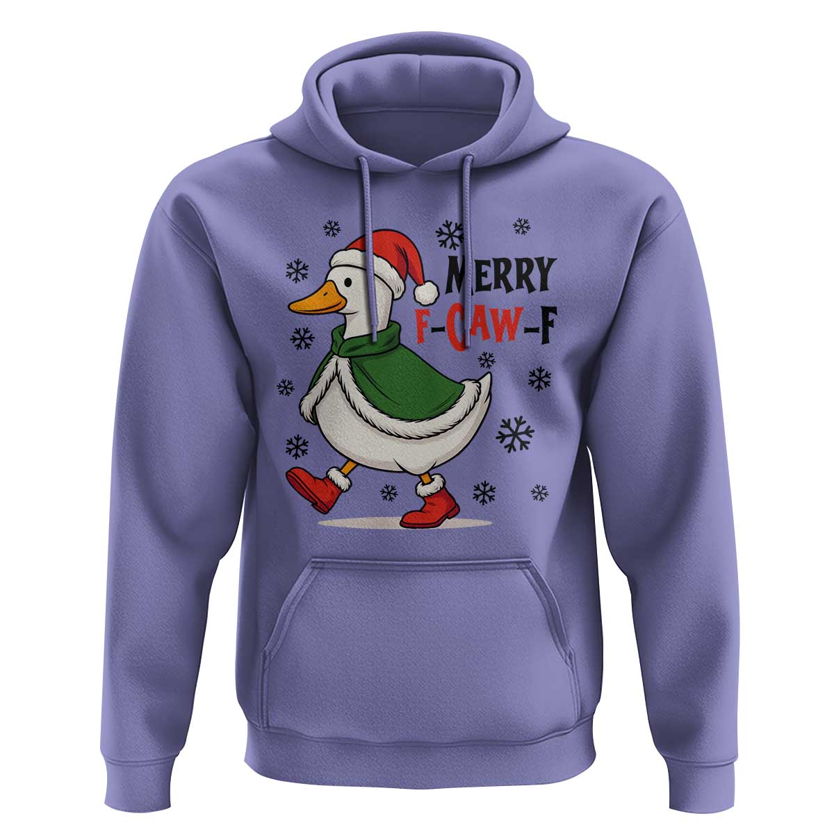 Merry F Caw F Duck Lover Hoodie Funny Christmas Gift - Wonder Print Shop
