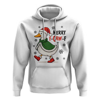 Merry F Caw F Duck Lover Hoodie Funny Christmas Gift - Wonder Print Shop