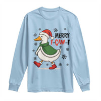 Merry F Caw F Duck Lover Long Sleeve Shirt Funny Christmas Gift - Wonder Print Shop