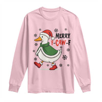 Merry F Caw F Duck Lover Long Sleeve Shirt Funny Christmas Gift - Wonder Print Shop