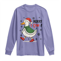 Merry F Caw F Duck Lover Long Sleeve Shirt Funny Christmas Gift - Wonder Print Shop