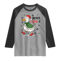 Merry F Caw F Duck Lover Raglan Shirt Funny Christmas Gift - Wonder Print Shop