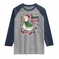 Merry F Caw F Duck Lover Raglan Shirt Funny Christmas Gift - Wonder Print Shop