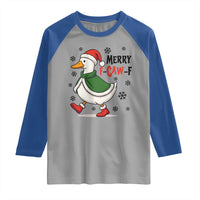 Merry F Caw F Duck Lover Raglan Shirt Funny Christmas Gift - Wonder Print Shop
