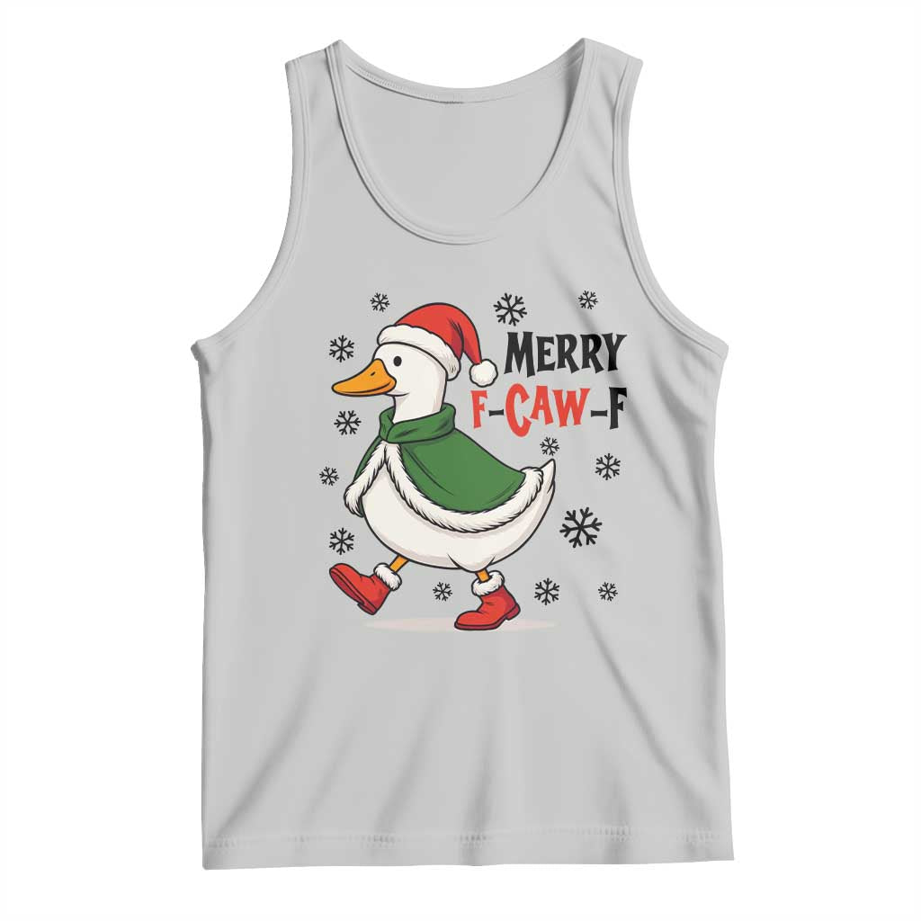 Merry F Caw F Duck Lover Tank Top Funny Christmas Gift - Wonder Print Shop