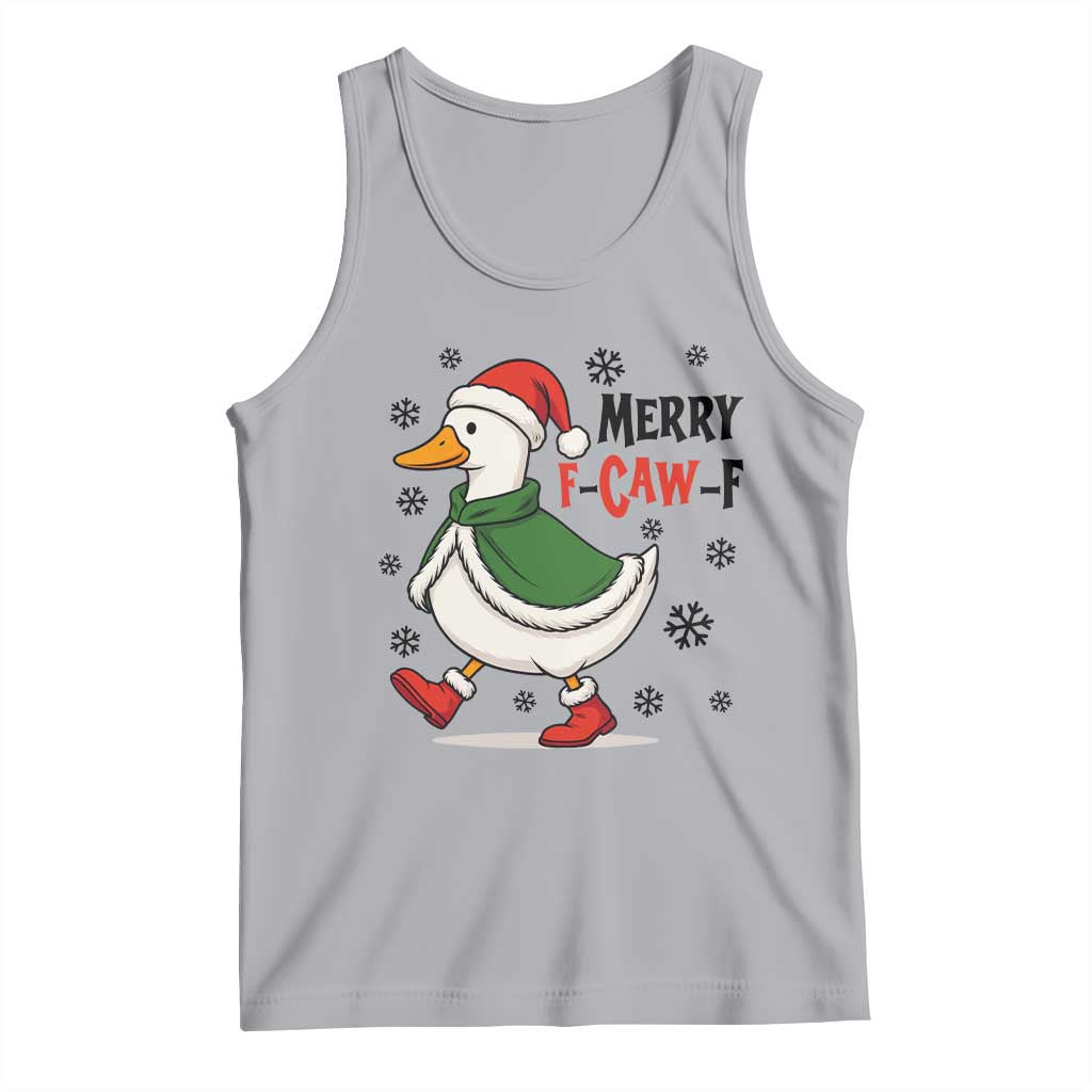 Merry F Caw F Duck Lover Tank Top Funny Christmas Gift - Wonder Print Shop
