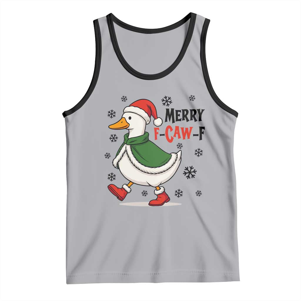 Merry F Caw F Duck Lover Tank Top Funny Christmas Gift - Wonder Print Shop