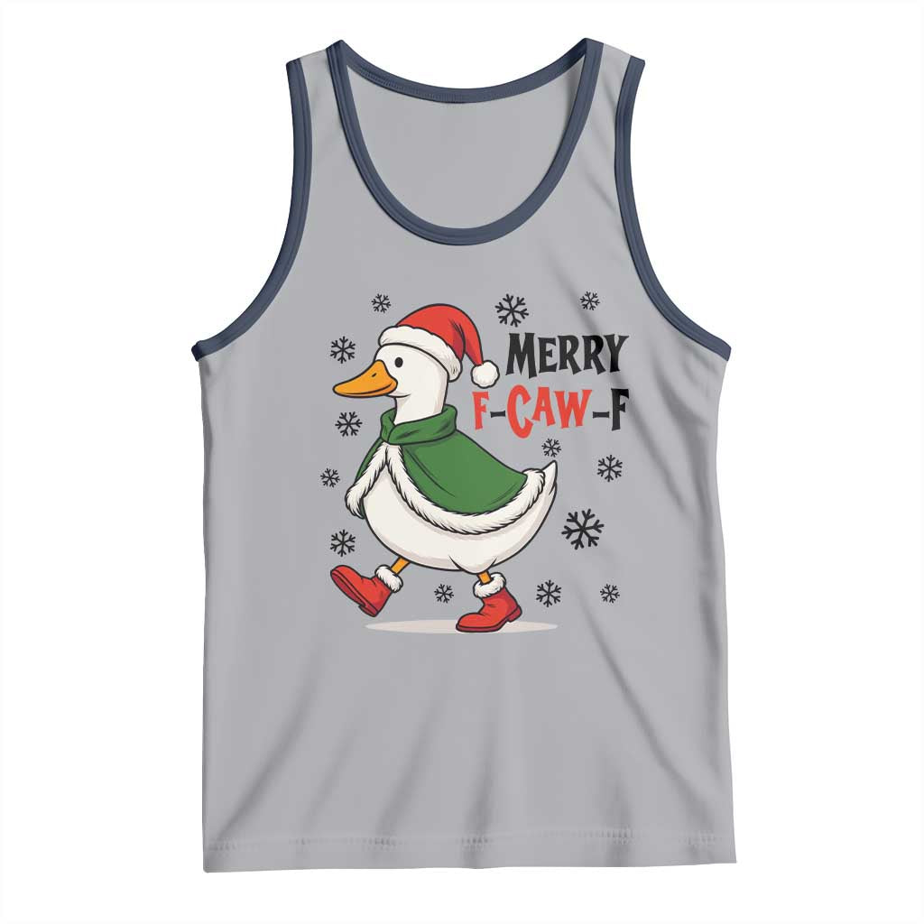 Merry F Caw F Duck Lover Tank Top Funny Christmas Gift - Wonder Print Shop