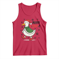 Merry F Caw F Duck Lover Tank Top Funny Christmas Gift - Wonder Print Shop