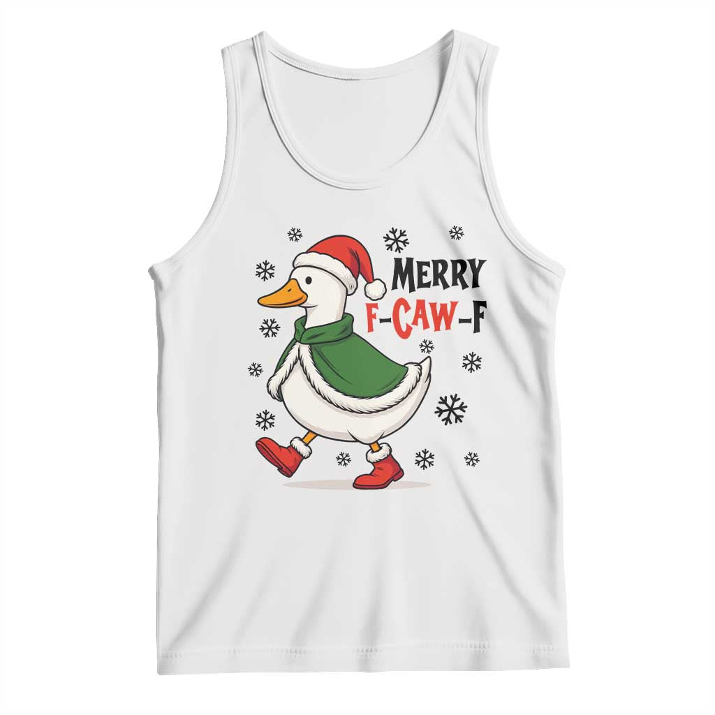 Merry F Caw F Duck Lover Tank Top Funny Christmas Gift - Wonder Print Shop