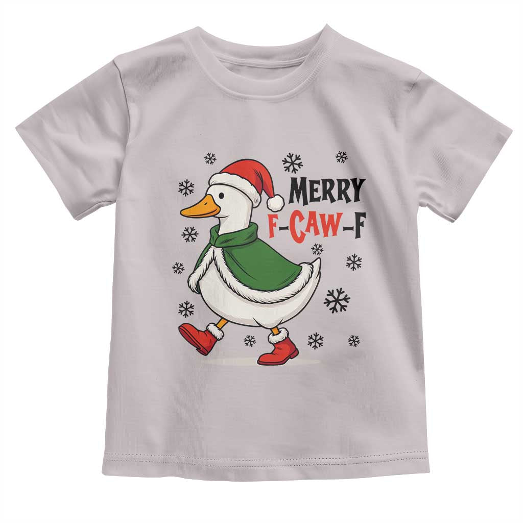 Merry F Caw F Duck Lover Toddler T Shirt Funny Christmas Gift - Wonder Print Shop