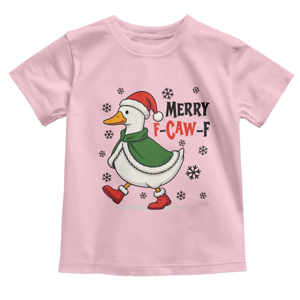 Merry F Caw F Duck Lover Toddler T Shirt Funny Christmas Gift - Wonder Print Shop