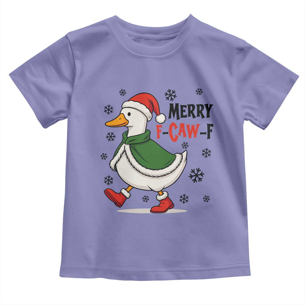 Merry F Caw F Duck Lover Toddler T Shirt Funny Christmas Gift - Wonder Print Shop