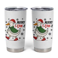 Merry F Caw F Duck Lover Tumbler Cup Funny Christmas Gift - Wonder Print Shop