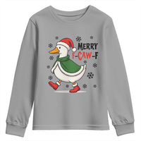 Merry F Caw F Duck Lover Youth Sweatshirt Funny Christmas Gift - Wonder Print Shop