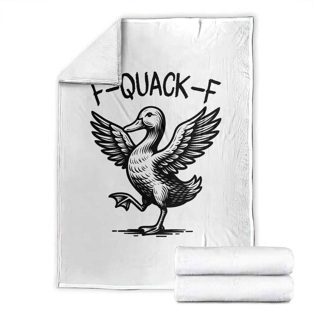 Funny F Quack F Duck Lover Sarcastic Joke Gift Throw Blanket - Wonder Print Shop