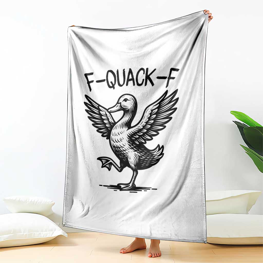 Funny F Quack F Duck Lover Sarcastic Joke Gift Throw Blanket - Wonder Print Shop