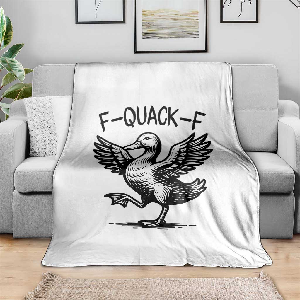 Funny F Quack F Duck Lover Sarcastic Joke Gift Throw Blanket - Wonder Print Shop