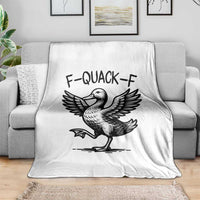Funny F Quack F Duck Lover Sarcastic Joke Gift Throw Blanket - Wonder Print Shop