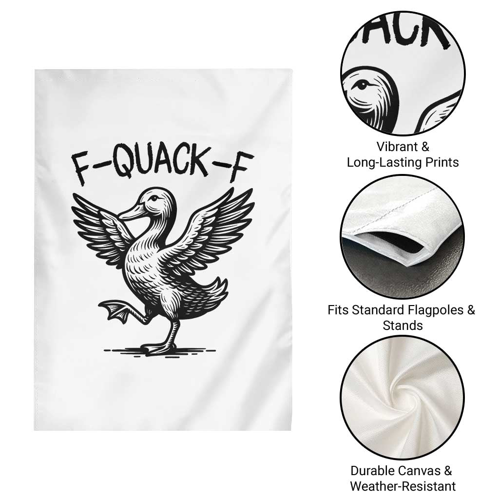 Funny F Quack F Duck Lover Sarcastic Joke Gift Garden Flag - Wonder Print Shop