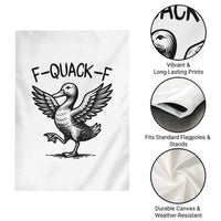 Funny F Quack F Duck Lover Sarcastic Joke Gift Garden Flag - Wonder Print Shop