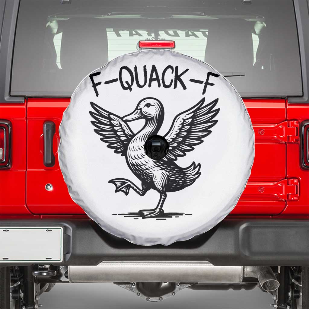 Funny F Quack F Duck Lover Sarcastic Joke Gift Spare Tire Cover - Wonder Print Shop