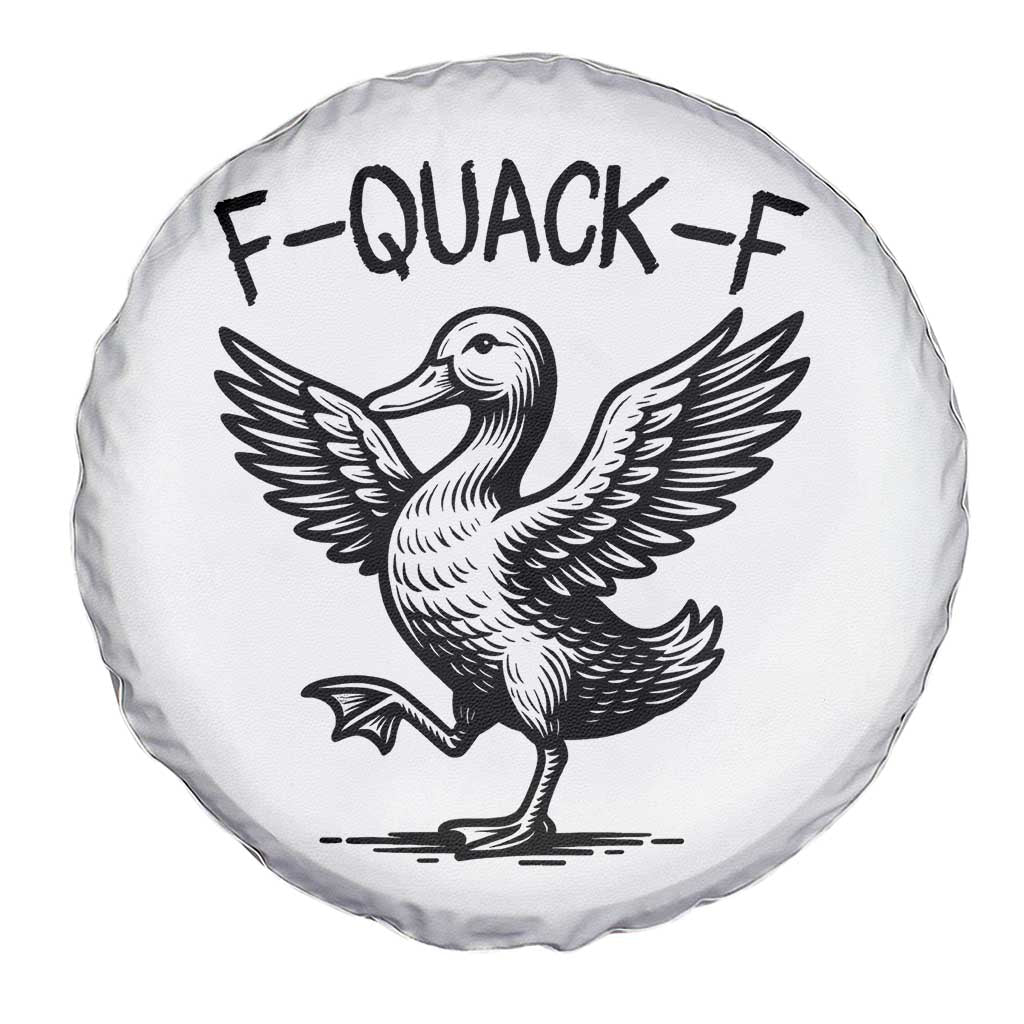 Funny F Quack F Duck Lover Sarcastic Joke Gift Spare Tire Cover - Wonder Print Shop
