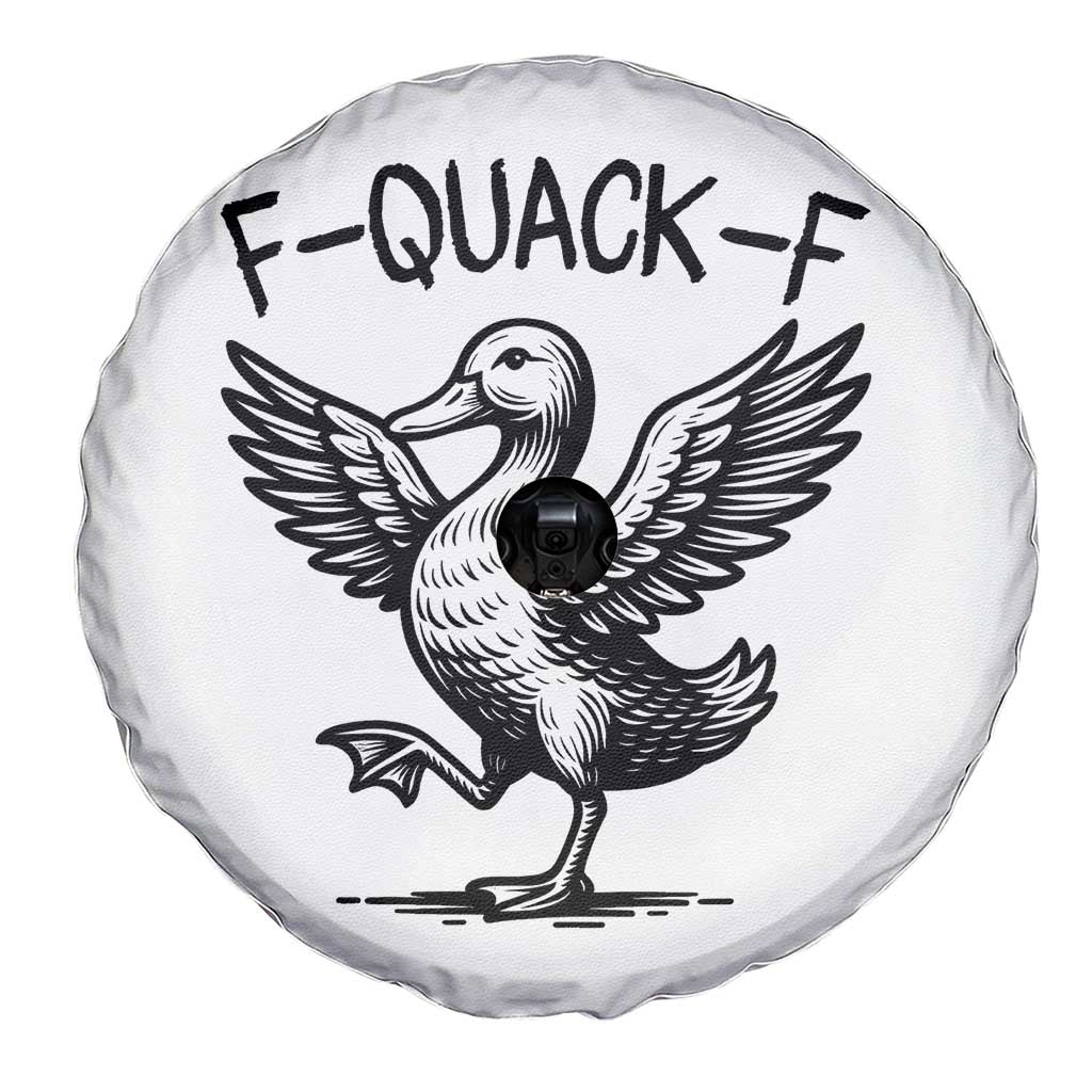 Funny F Quack F Duck Lover Sarcastic Joke Gift Spare Tire Cover - Wonder Print Shop