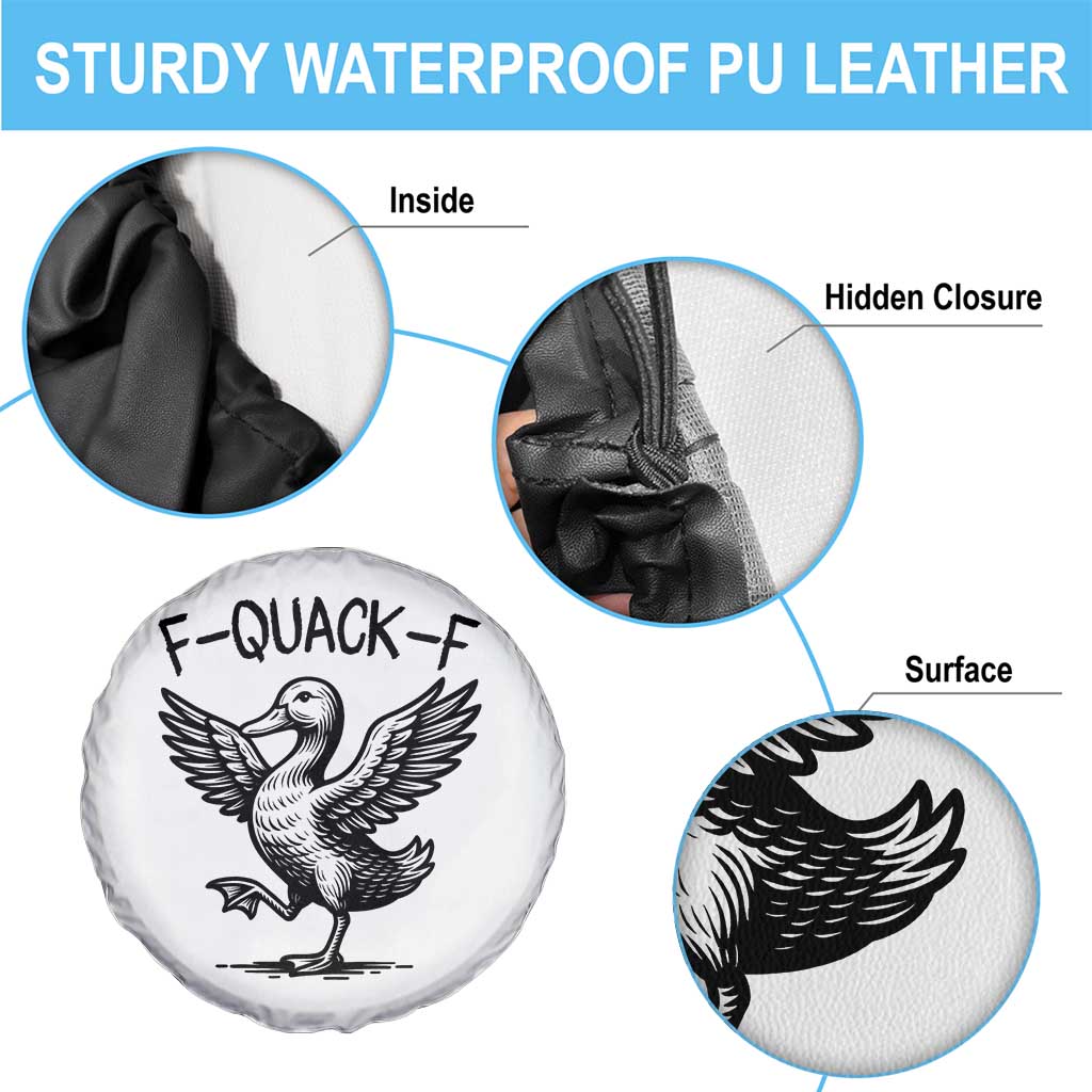 Funny F Quack F Duck Lover Sarcastic Joke Gift Spare Tire Cover - Wonder Print Shop