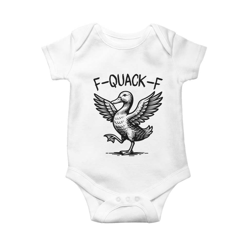 Funny F Quack F Duck Lover Sarcastic Joke Gift Baby Onesie - Wonder Print Shop