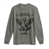 Funny F Quack F Duck Lover Sarcastic Joke Gift Long Sleeve Shirt - Wonder Print Shop