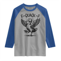 Funny F Quack F Duck Lover Sarcastic Joke Gift Raglan Shirt - Wonder Print Shop