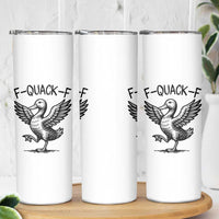 Funny F Quack F Duck Lover Sarcastic Joke Gift Skinny Tumbler - Wonder Print Shop