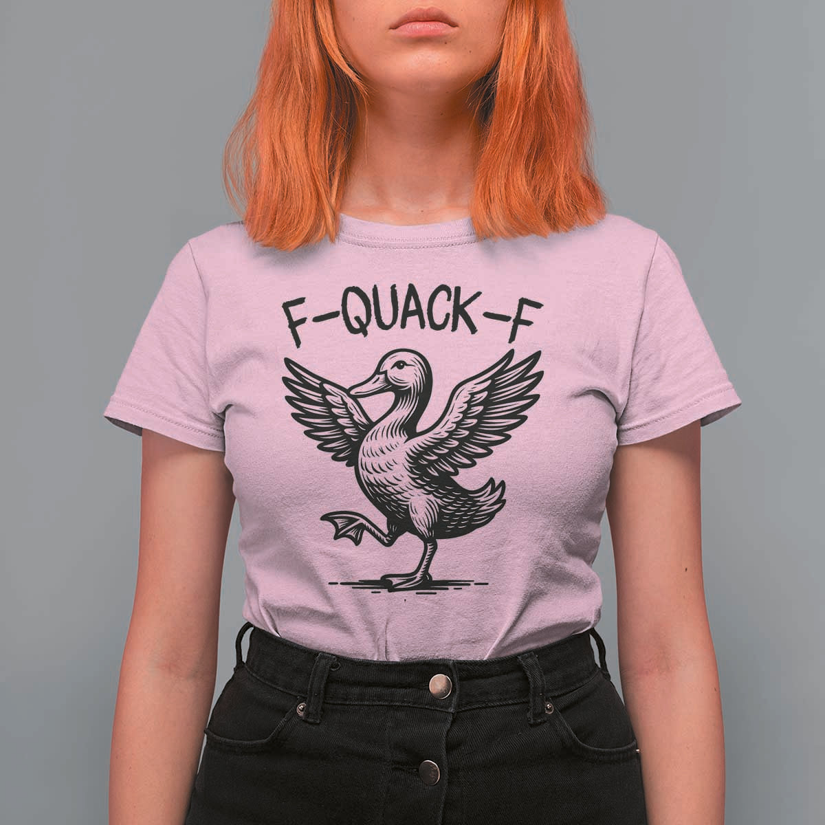 Funny F Quack F Duck Lover Sarcastic Joke Gift T Shirt For Women - Wonder Print Shop