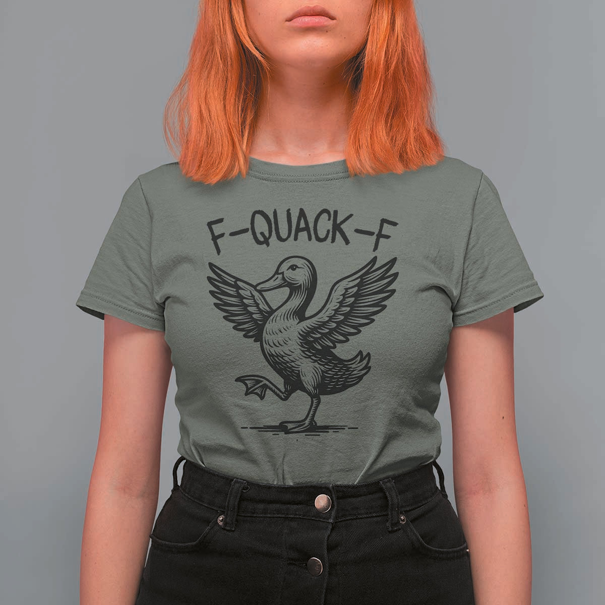 Funny F Quack F Duck Lover Sarcastic Joke Gift T Shirt For Women - Wonder Print Shop